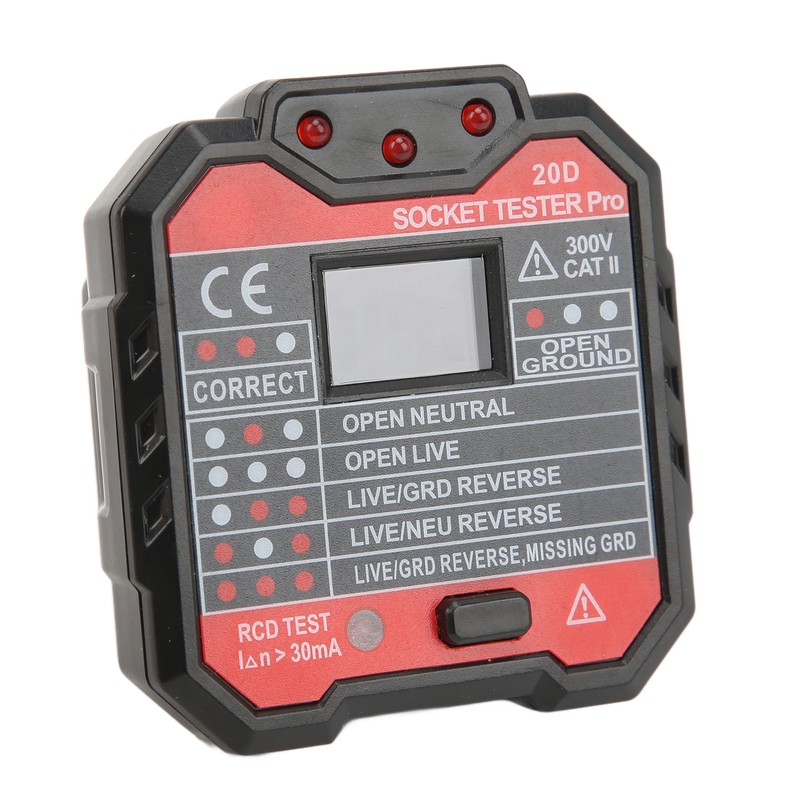 20D Leakage Socket Tester Socket Detector Electric Circuit Live Wire
