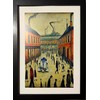 Greetingles Lowry-Style Framed Print. Beautiful Black Ash Frame (Lowry, A4