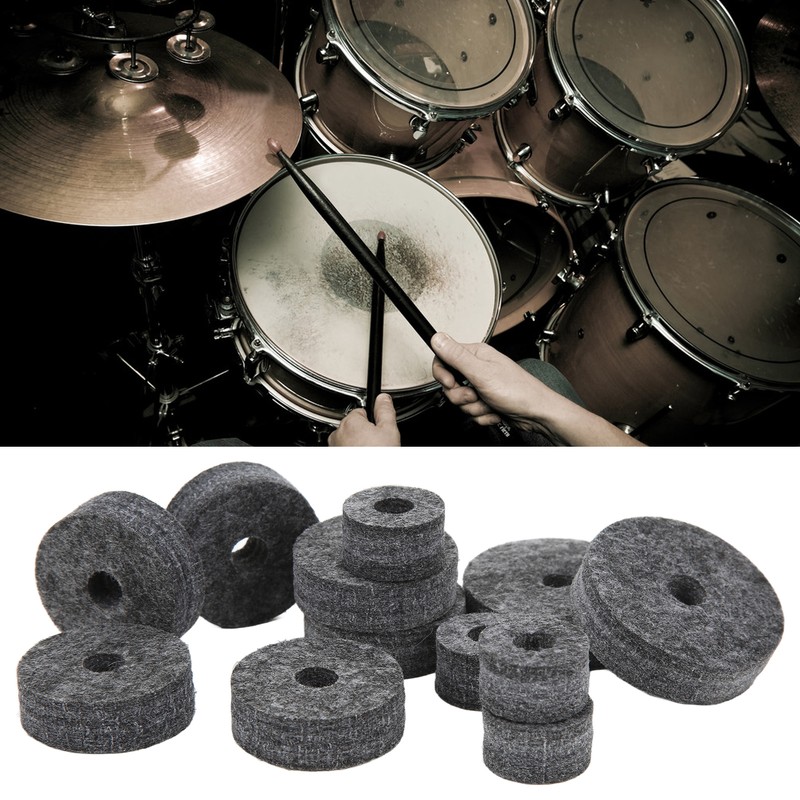 21Pcs Cymbal Replacement Accessories Felts Sleeves Wing Nuts Washers for