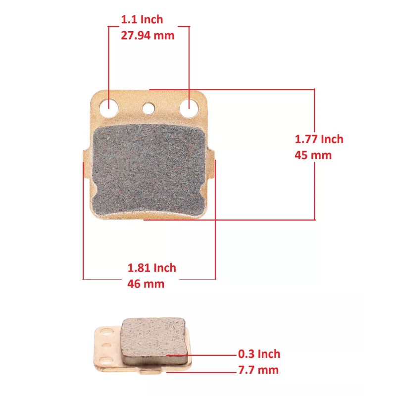 H&H Bros For Honda Foreman 500 Front Rear Brake Pads