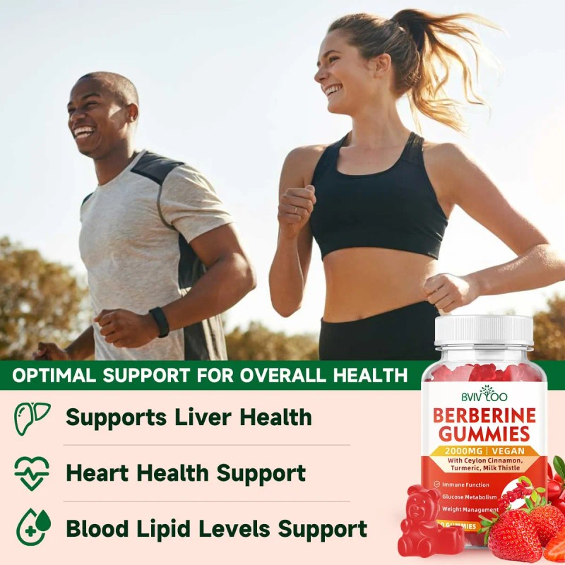 Bvivloo Gomitas Berberina 2000mg Sin Azúcar 60 Piezas