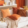 MIULEE Fall Burnt Orange Throw Pillow Covers 18x18 Inch, Soft