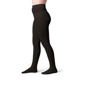 Silky Toes Girls' Opaque Microfiber Tights (1 Pair) Black White or Colored Nylon Stockings for Kids and Toddlers Every Size (Black 1pk, 18-20)