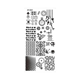 Metal Nail Stamping Plate Rose Daisy Flowers Clover Maple Dandelion Butterfly Xy Z21 Nail Wraps Art Stickers Manicure Supplies for Women for Home Nails Full Long Lasting Easy Apply and Remove