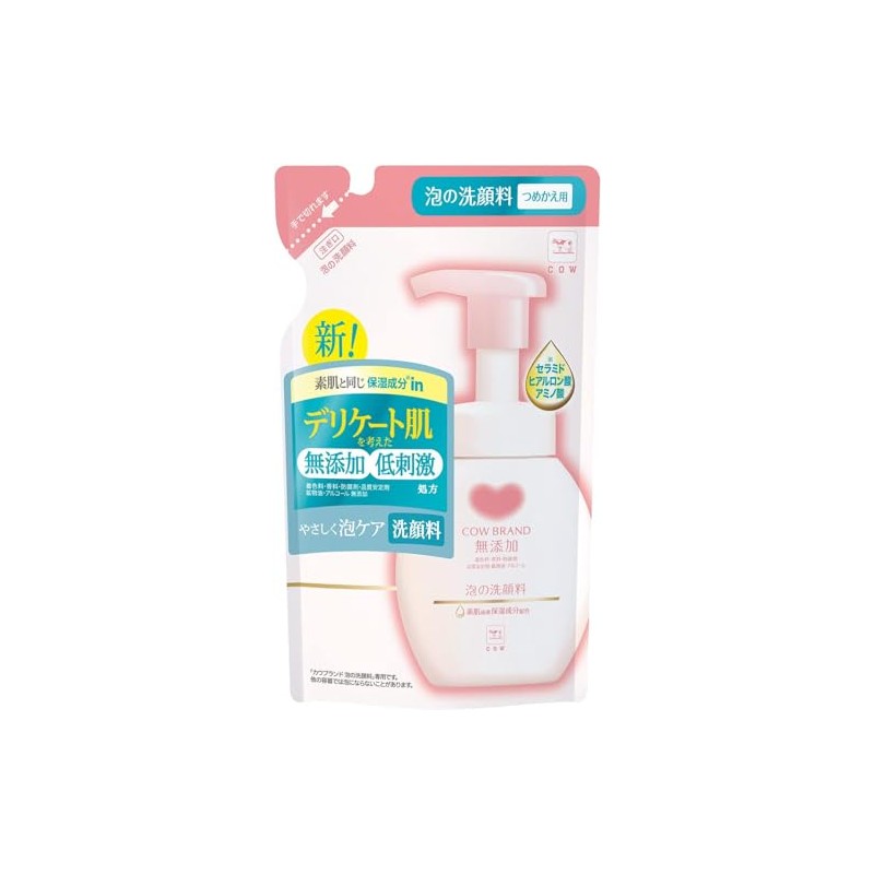 Cow Brand Additive-Free Foaming Facial Cleanser, 4.8 fl oz (140