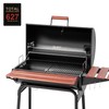 Royal Gourmet CC1830V 30 Barrel Charcoal Grill with Wood-Painted Side