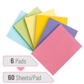 Mr. Pen- Sticky Notes, 3”x4”, 6 Pads, Pastel Colors Sticky Notes, Sticky Note, Self-Stick Note Pads, Sticky Pads Sticky Notes Aesthetic, Colorful Sticky Notes, Sticky Notes Bulk Sticky Notes