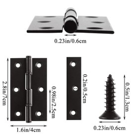 GBACHOOSE 20 Pcs Door Hinges, 3 Inch (70mm) Polished Chrome Ball Bearing Hinges, Steel Black Hinges for Windows, Boxes, Cabinets
