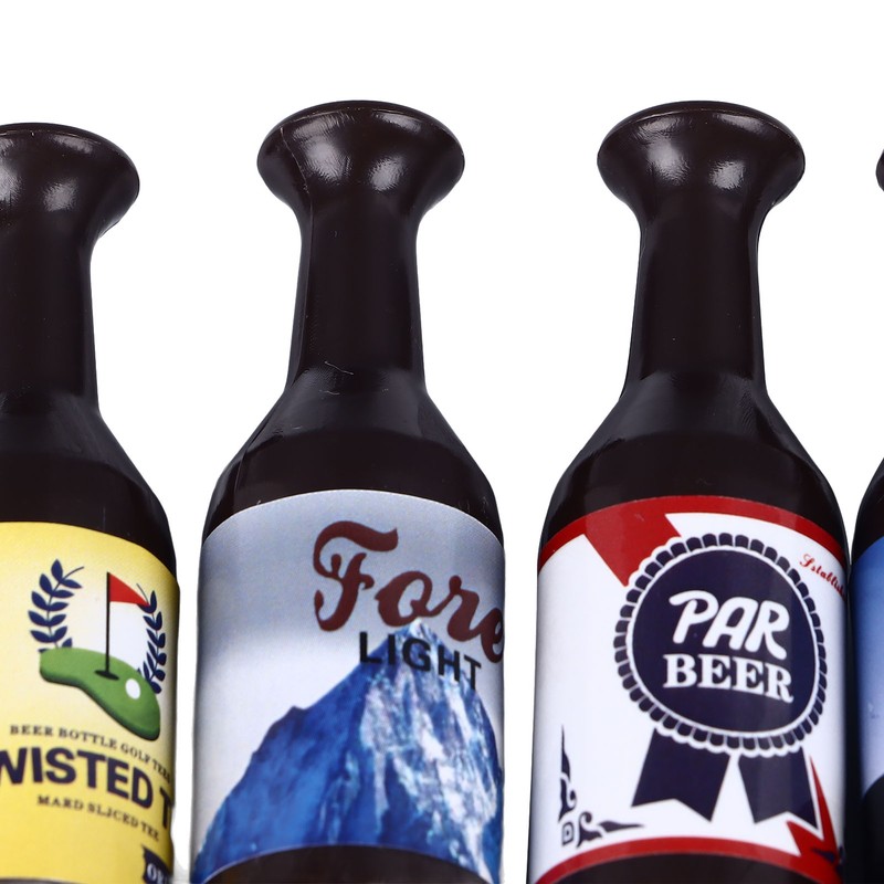 6PCS Mini Beer Bottle Golf Tees Plastic Funny Golfing Tees
