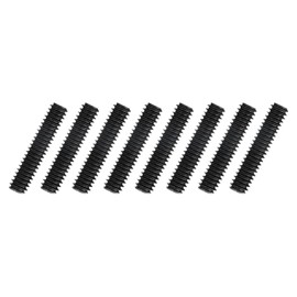 sourcing map 8Pcs Fully All Threaded Rod, 1/4" Thread 20 Pitch 1-1/4" Length Carbon Steel Long Threaded Screw Threads Black Zinc Fully Studding Rod Bar for Furniture Garden Mounting Assembly