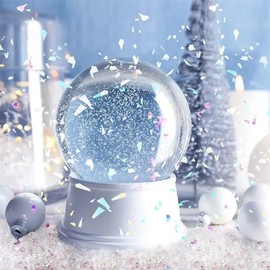 Sparkle Metallic Table Confetti, Mylar Foil Confetti Perfect for DIY Crafts, New Years, Surprise Parties, Birthdays, Photo Shoots, Engagements & Weddings Decorations (White)