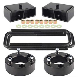 3"F + 2"R Leveling Lift Kit for 2004-2020 Titan, 3" Front Strut Spacers and 2" Black Leveling Lift Block Kit Extended Square U-Bolts Compatible with 2004-2020 Titan 2WD/4WD 2X2/4X4