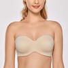 DELIMIRA Women's Strapless Bras Underwire Support Non Padded Plus Size