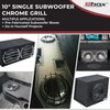 Bbox S-10G 10" Universal Chrome Subwoofer Grill, Pair