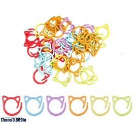 Stitch Markers, Cute Cat Markers, Crochet Knitting Markers, Crochet Markers, Knitting Tools, Portable, Colorful, Crafts, DIY (Set of 48)