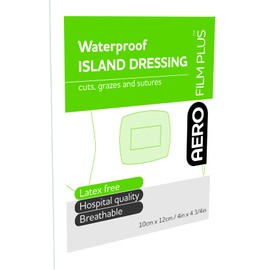 AeroFilm Plus Waterproof Island Film Dressing, 10cm x 12cm, Box of 20