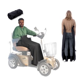 Belieff Seniorenmobil Blanket - Scooter Blanket Leg Protection - Roller Blanket Leg Protection Winter - Scooter Accessories - Foot Muff - Open Bottom - Black - Medium