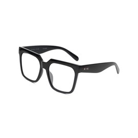 Calabria K+K COLLEEN Square Reading Glasses +5.00 Black Womens Chic Fashion Designer Trendy Readers Stylish Chic Eyeglasses