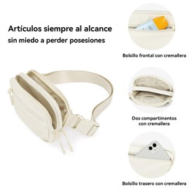Riñonera de moda casual para hombres y mujeres,correa de hombro ajustable multifuncional,bolso cruzado con 4 bolsillos con cremallera, adecuado para hacer ejercicio,correr, senderismo, viajar