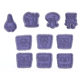 Square Sponge Patrick Cookie Cutter & Stamp