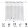 Split Shower Curtain for Bath Transfer Benches, Polyester Fabric See