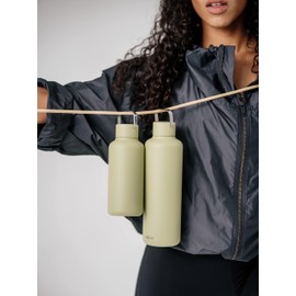 EQUA Timeless Stainless Steel Water Bottle, 1000 ml, BPA-Free, Leak-Proof, Durable, Multifunctional, Matcha