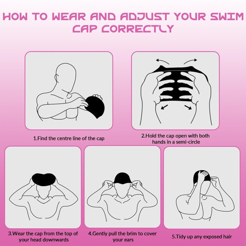 LUMOOM Unisex Adult Swim Cap (Pink)