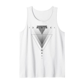 Moon Phases With Geometric Triangles Tank Top