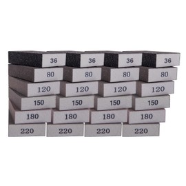 Sanding sponges 6 Grits(36-80-120-150-180-220),Sanding Blocks,Sand Paper Sandpaper for Walls,Wet and Dry Blocks Sandpaper,Flexible Sanding Block for Metal,Sandpaper for Wood,Sandpaper block-24pcs