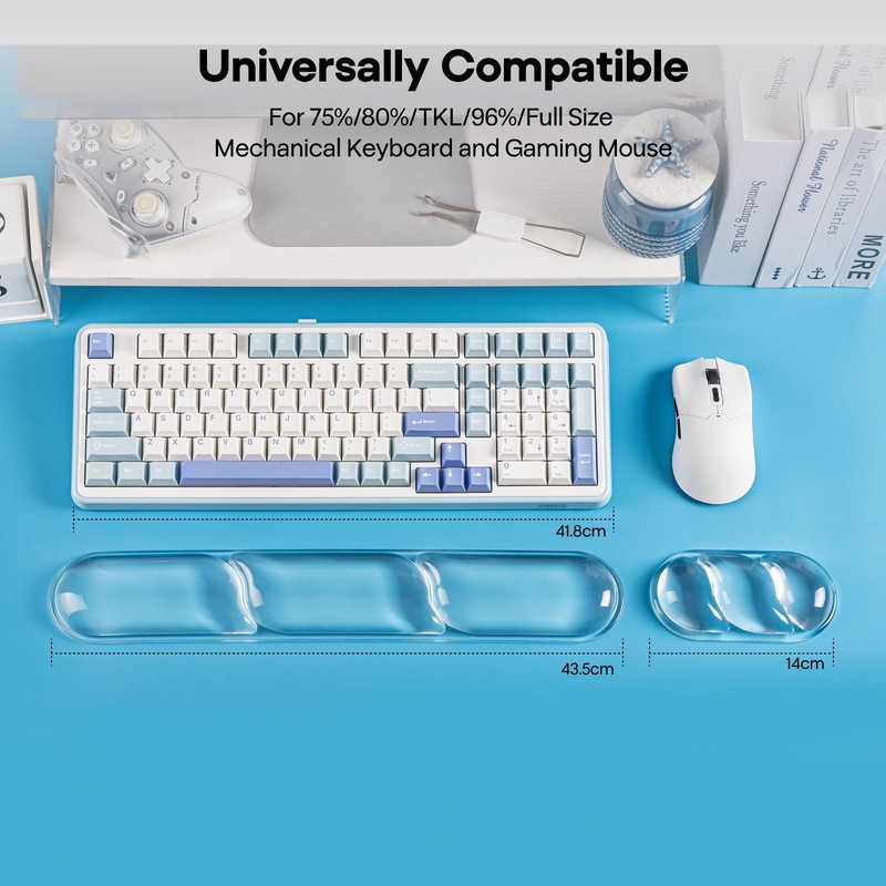 EPOMAKER CloudGel Wrist Rest for Keyboard and Mouse, 2 Pieces