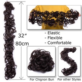 Light Brown Hair Bun Extensons Scrunchy Scrunchie Updo Hairpiece Ribbon Ponytail Messy Hair Bun Donut Hair Piece