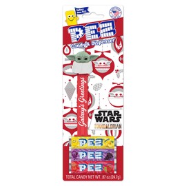 Pez Candy Dispenser Stocking Stuffer - Baby Grogu (The Mandalorian) and 3 Pez Rolls