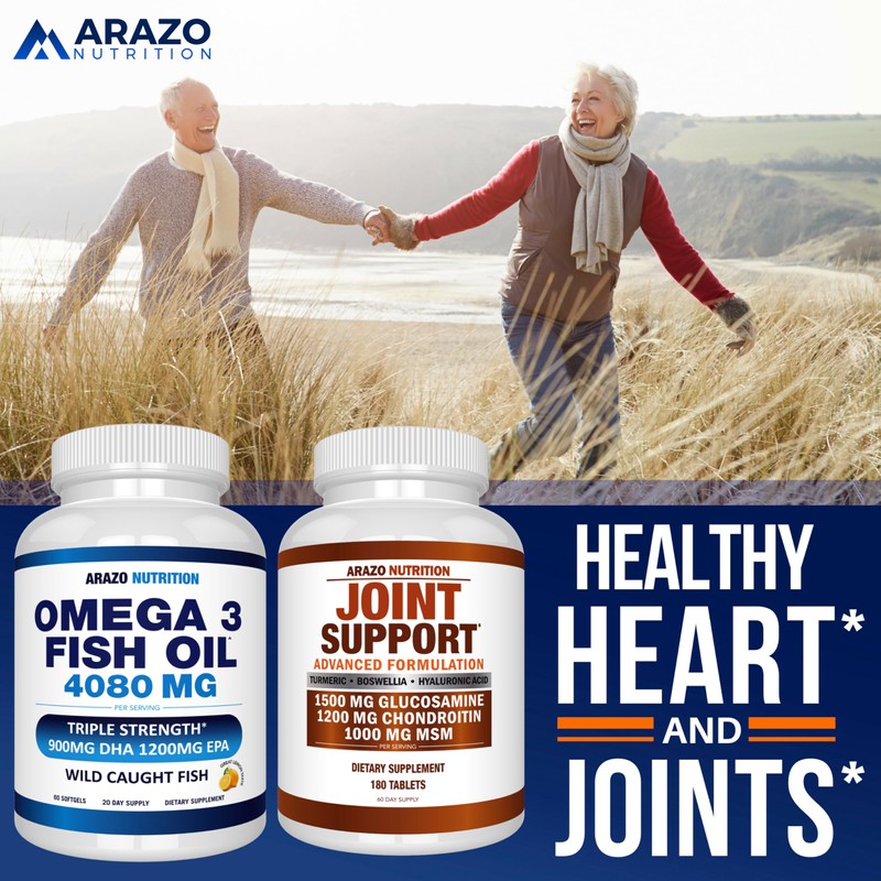 Arazo Nutrition Wild Caught Omega 3 Fish Oil – 60