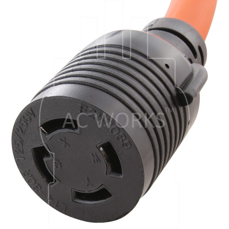 AC WORKS 1 ft. 15 Amp Household Plug to L14-30