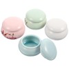 OHPHCALL 4pcs Ceramic Jars Chic Flower Pattern for Lip Cream
