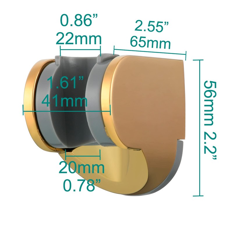 Tecmolog ABS Shower Head Holder Adjustable Wall Mount Bracket for