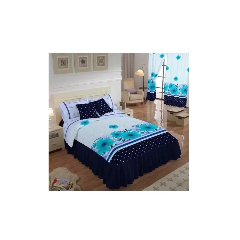 Competition Colcha King Size Sabina Azul C/3 Cojines Competition
