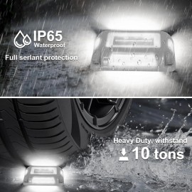 Unbranded Solar Driveway Marker Lights Outdoor White Kit Led Pathway 12 Pack Waterproof