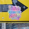 Holographic Decal Stickers of Hands Off The Bump Premium Waterproof