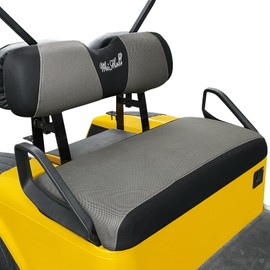 WEIMELL Golf Cart Seat Cover for EZGO TXT EZGO RXV Club Car DS After 2000 Front Seat Cushion Cover Black & Grey Breathable Washable Easy to Install