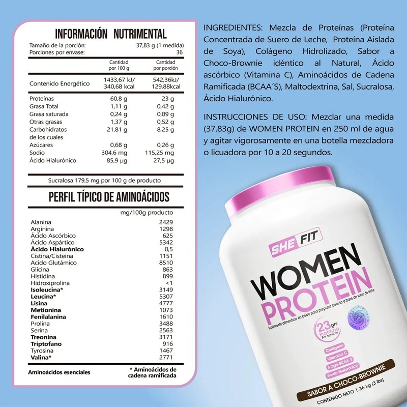 Bhp She Fit 3 Libras Proteina Para Mujer Sabor Chocolate