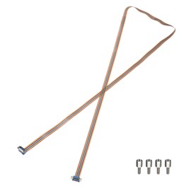 MECCANIXITY IDC Rainbow Wire Flat Ribbon Cable DB15 Male to DB15 Female 78.7 Inch Length 2.54mm Pitch Breadboard Jumper Wires for Electronic Projects