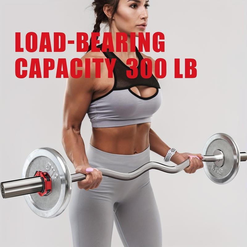 Curl Barbell Bar, For Strength Training, Weightlifting, Hip Thrusts, Squats