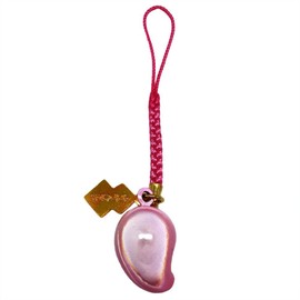 Magatama Bell for Good Luck, Suikin Gave Sound Mamori (Pink), Prayed at the Shrine, Purified and Exterminated Amulet, Roots, Strap