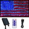 Green Convenience American Flag Lights with 420 LED String Light,2-in-1