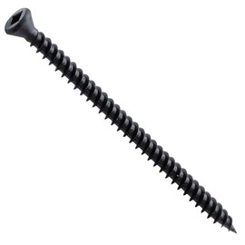 Centerline #6 x 3'' Trim Head Square Drive Wood Screws, Black, 100-Pack