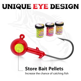 THKFISH Jig heads fishing bait hook kit soft bait hooks, crappie jig heads for fishing, jigs for crappie bass fishing, 1.5 g (1/16 oz) 3.5 g (1/8 oz) 5.5 g (3/16 oz) (pink, 5.5 g-3/16 oz)