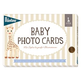 Milestone Baby Cards Sophie la Girafe Baby Photo Cards German Version 24 Photo Cards