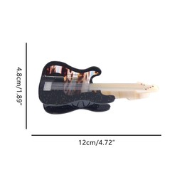 Novelty Music Instrument Claw Clip,Funny Acetate Claw Clip for Women,Bass Hair Clip,Black