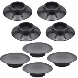 OLRWSLG Pack of 8 Vibration Damper Pads Rubber Washing Machine Foot Pads, Non-Slip Vibration Damper Universal Vibration Damper for Dryers Washing Machine (Black)